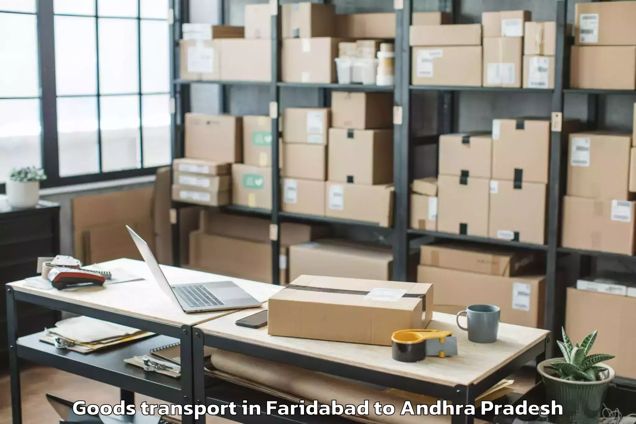 Expert Faridabad to Kadapa Airport Cdp Goods Transport